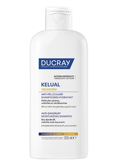 DUCRAY
Kélual Squanorm
Shampooing traitant hydratant
Pellicules sèches
200 mL