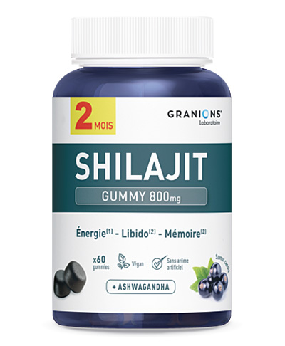 GRANIONS®
Shilajit
Gummy 800 mg
60 gummies