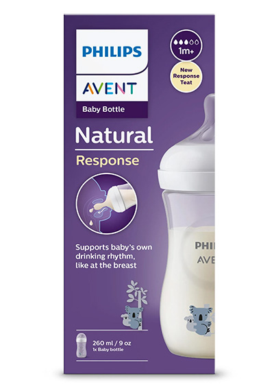 AVENT
Biberon Natural Response
Déco Koala
260 mL 