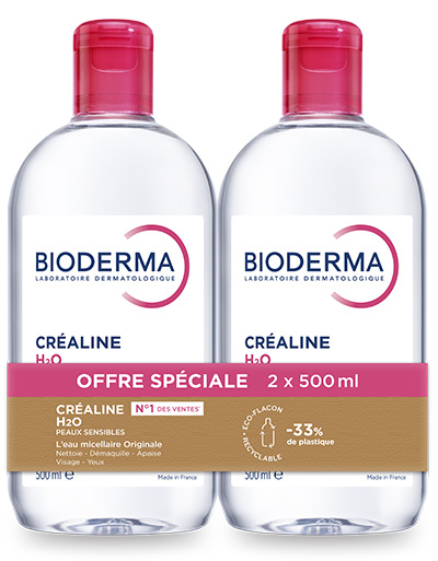 BIODERMA 
Créaline 
H2O Eau micellaire 
2 x 500 mL 