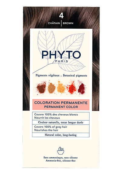 PHYTO 
Coloration permanente 
4 - Châtain 