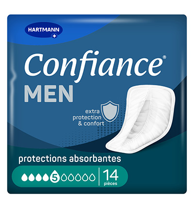 CONFIANCE® 
Men 
Protections absorbantes 
14 pièces 
