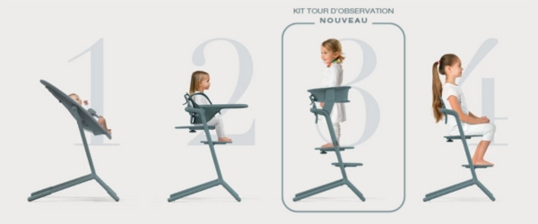 CHAISE HAUTE ÉVOLUTIVE LEMO DE CYBEX